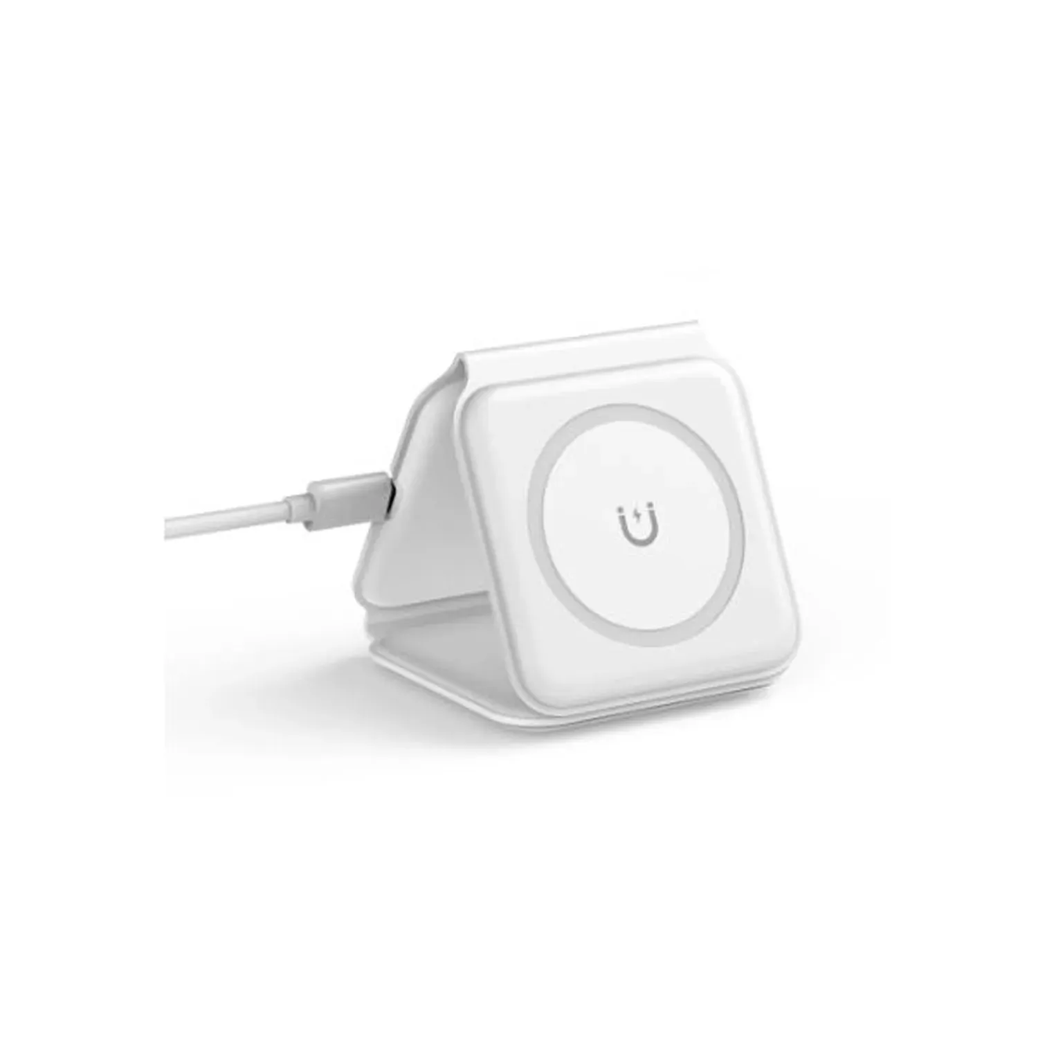 Cargador 3 en 1 inalámbrico Magsafe para iPhone, iWatch y Airpods en Lima - vista lateral
