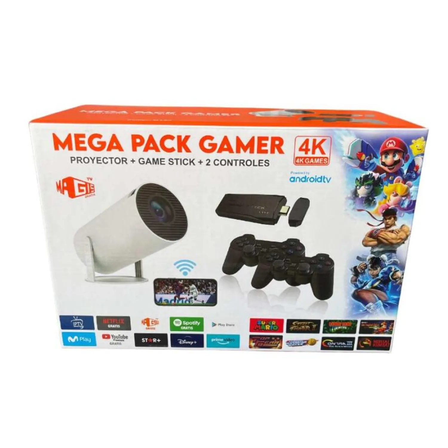 Mega Pack Gamer - Proyector con control + Game Stick + 2 Controles miniatura 2