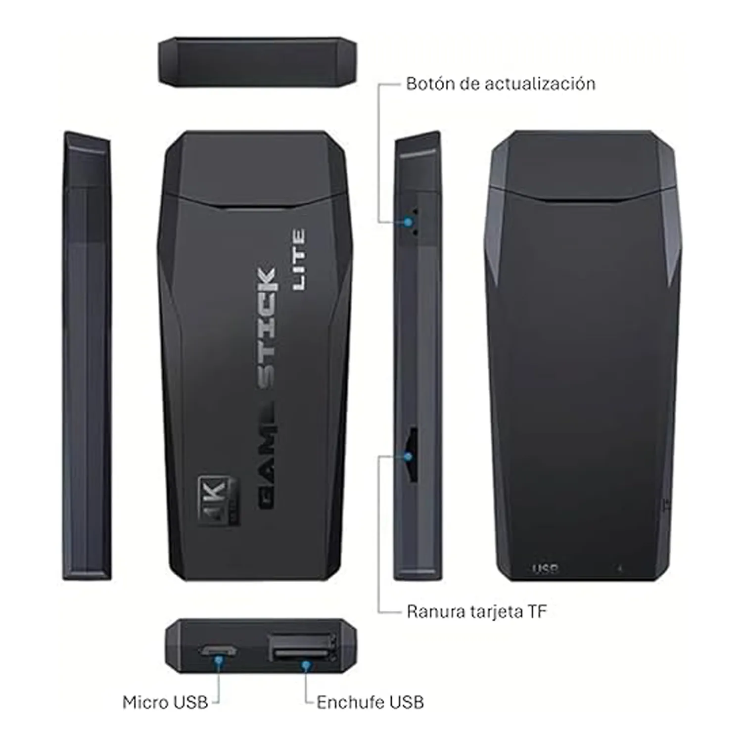 Mega Pack Gamer - Proyector con control + Game Stick + 2 Controles miniatura 3