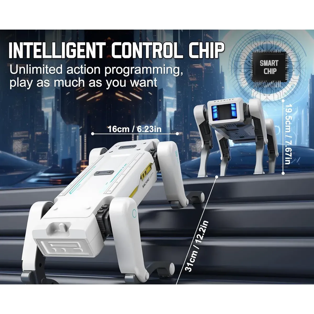 Perro robot Inteligente con múltiples acciones miniatura 3